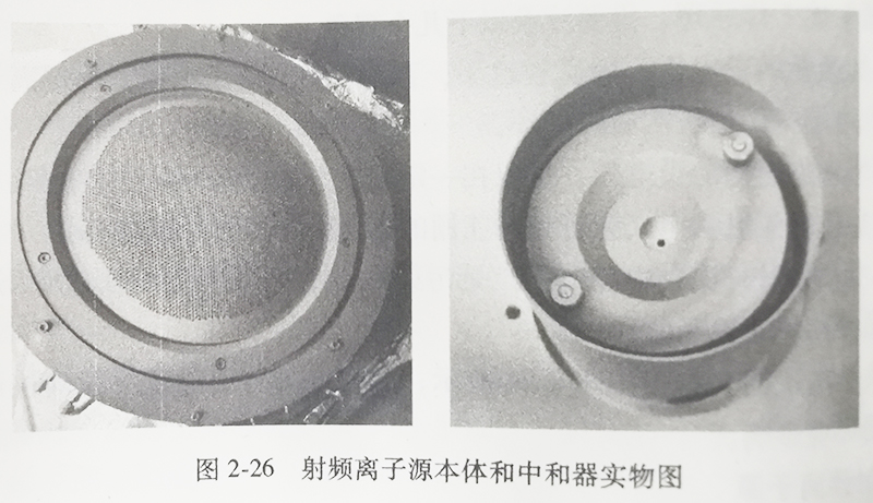 图2-26 射频离子源本体和中和器实物图 图2-26 射频离子源本体和中和器实物图
